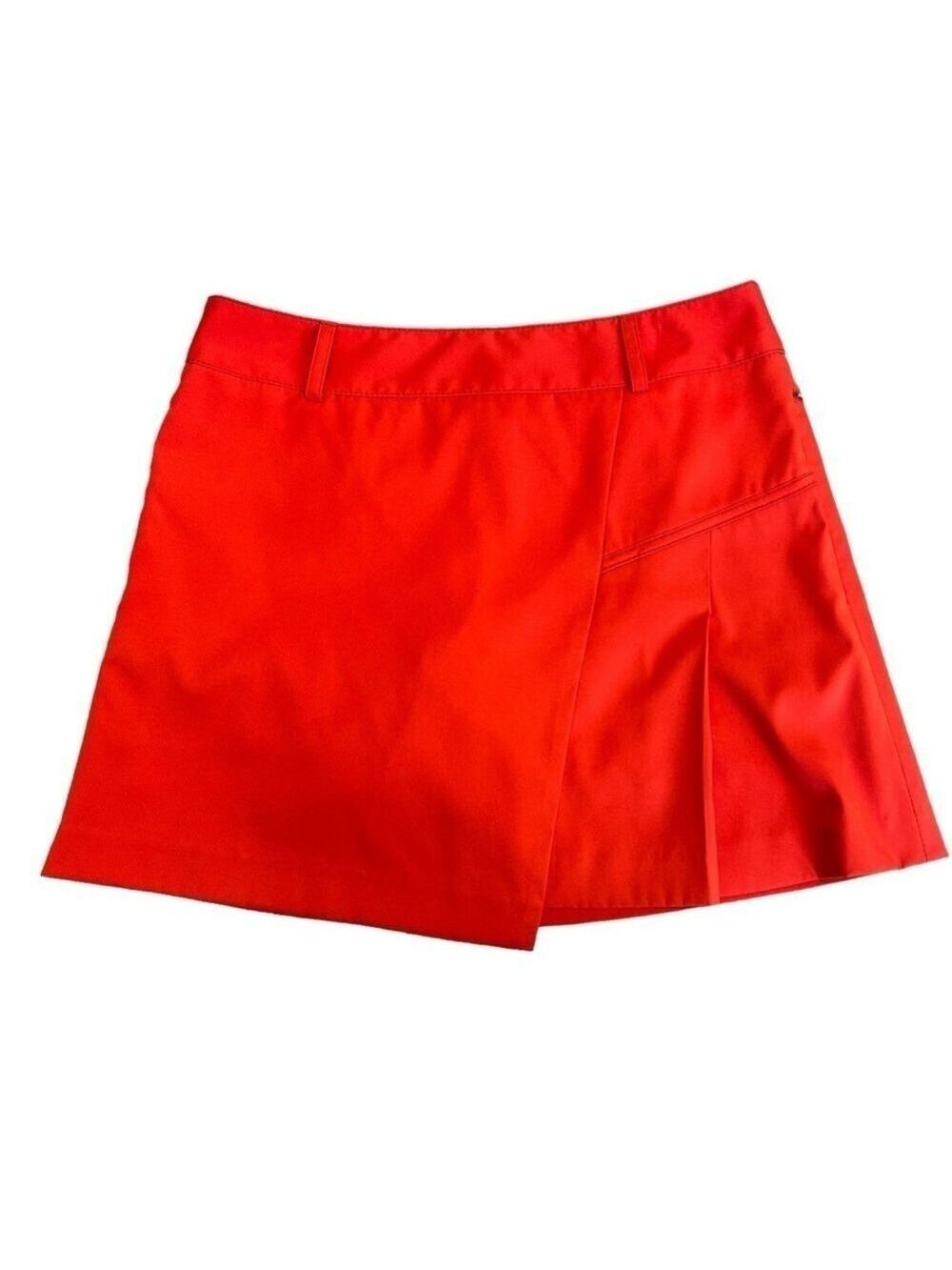 Cutter & Buck Annika Golf pleated mini skort skirt Red orange 6 NWOT